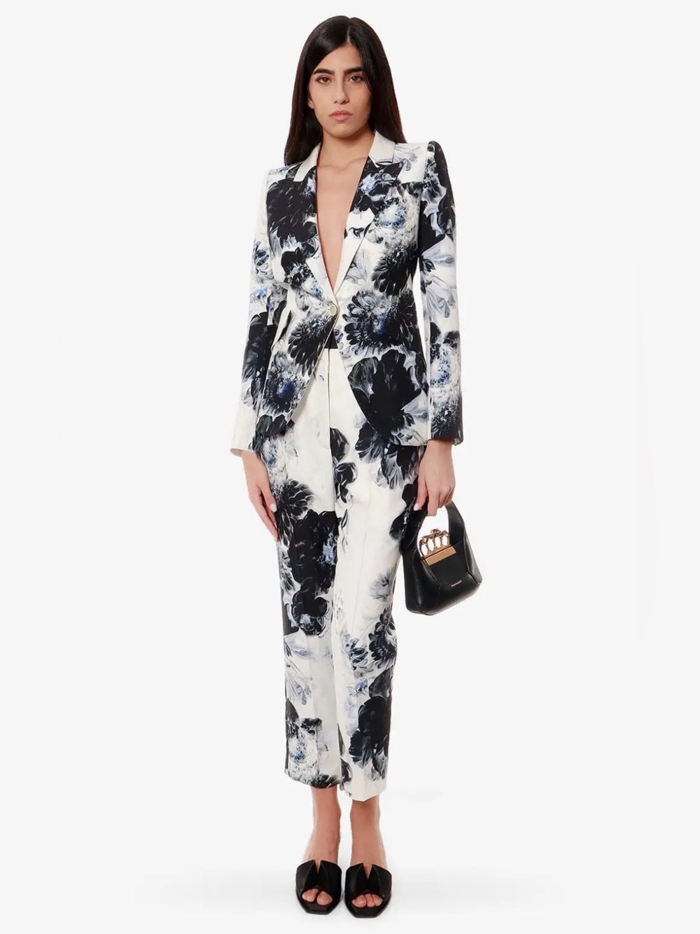 Alexander McQueen X-ray Flower Satin Pant - Picture 2 of 14